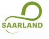 Logo des Saarlandes in Grün mit dem Schriftzug "SAARLAND".